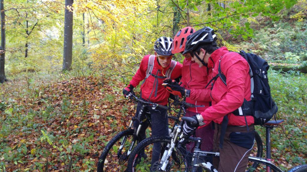 Mountainbiker vom Team "Schwarze Berge" aus der Rhön