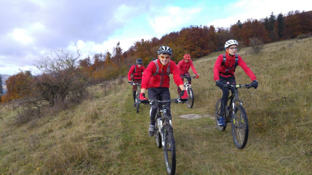 Mountainbiker vom Team "Schwarze Berge" aus der Rhön