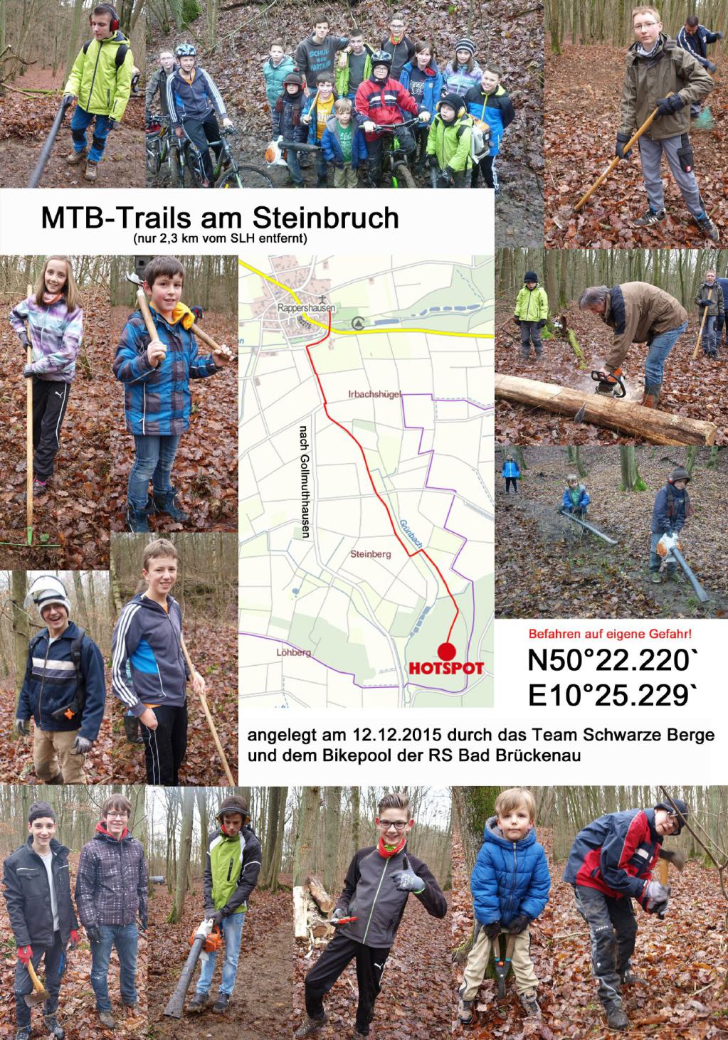 Bau der Mountainbiketrails in Rappershausen